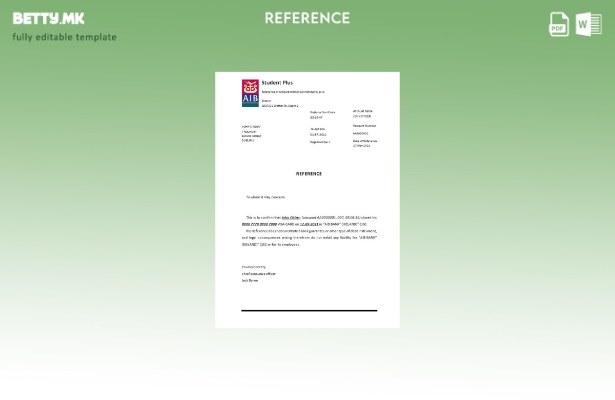 Референтен шаблон за затворање на Ireland AIB во модерен стил